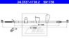 ATE 24.3727-1738.2 Cable, parking brake